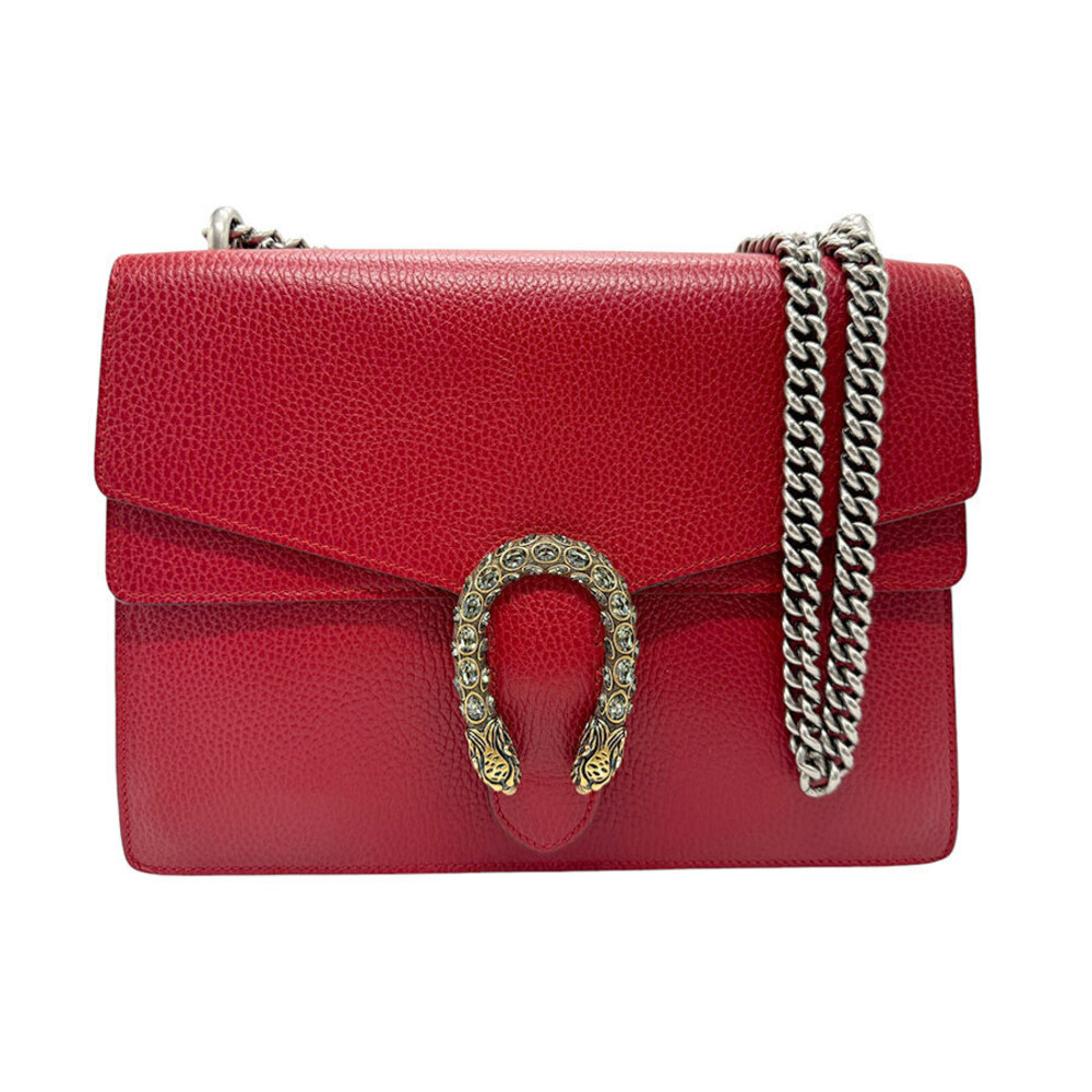 Gucci Dionysus Shoulder Bag Leather Red